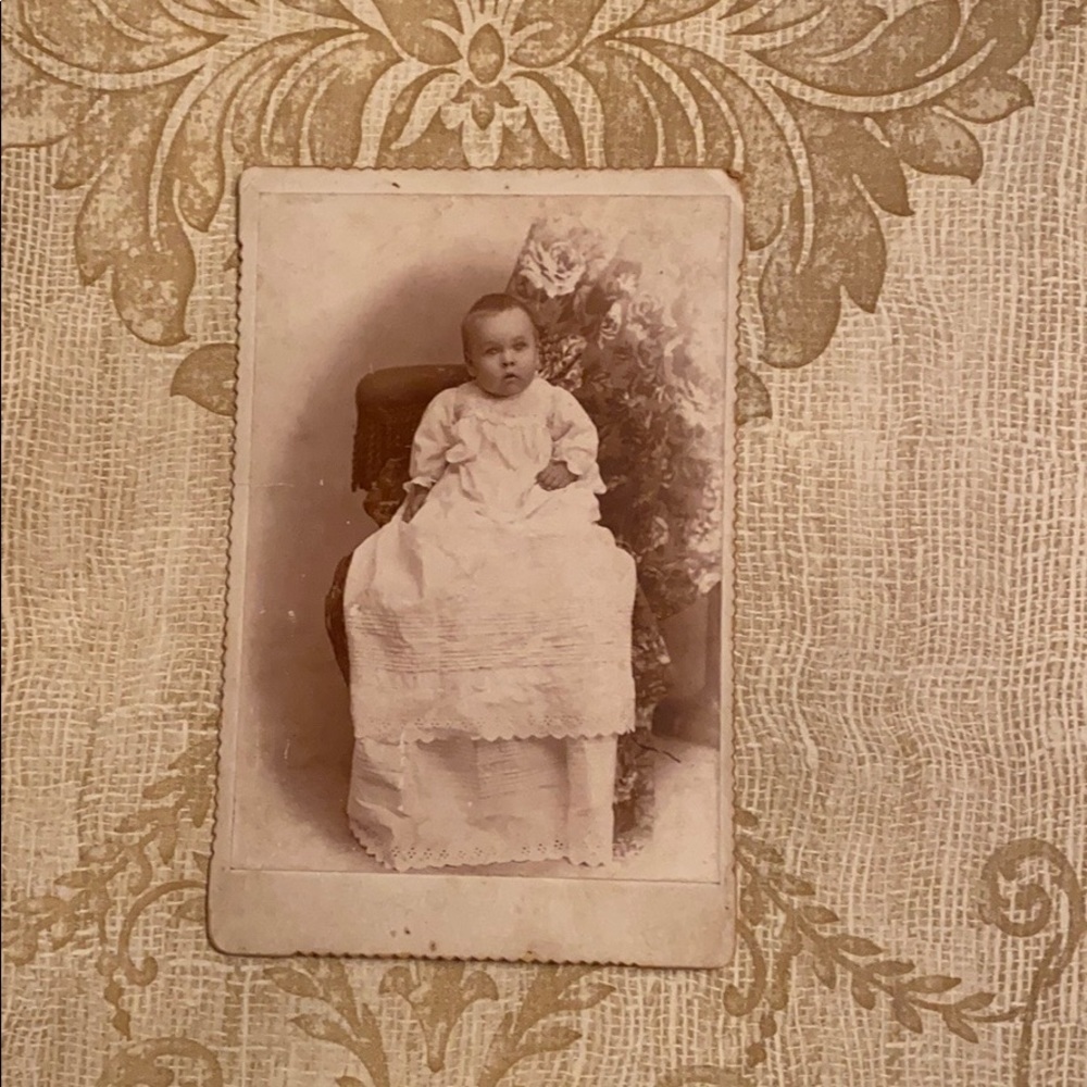 Antique Photo of Baby in Beautiful Gown